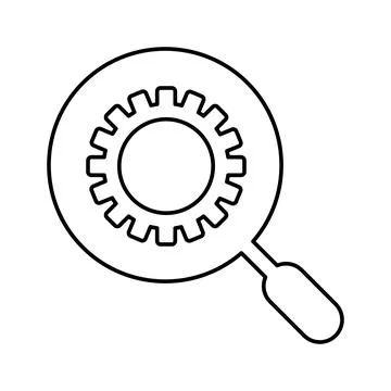 SEO, Search engine optimization outline icon. Line art vector. Illustrazione stock