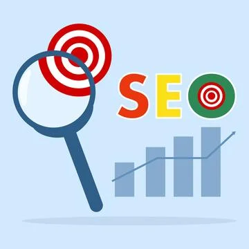 SEO, Search Engine Optimization ranking concept Illustrazione stock