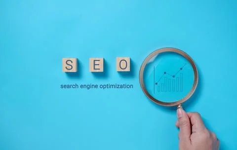 SEO, Search engine optimization ranking, SEO website ranking Stock Photos