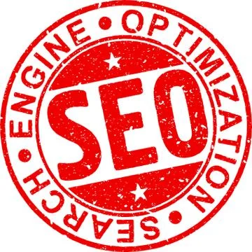 SEO. Search engine optimization rubber stamp. Stock Illustration