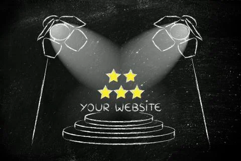 SEO, search engine optimization, spotlight design 스톡 일러스트