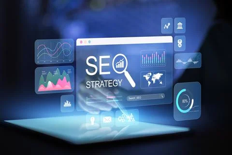 SEO Search Engine Optimization Strategy for Business Analytics and Digital .. Stock Photos