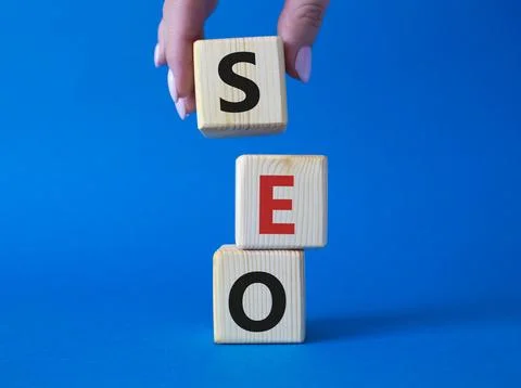 SEO - Search Engine Optimization symbol. Wooden blocks with words SEO. Busi.. 写真素材