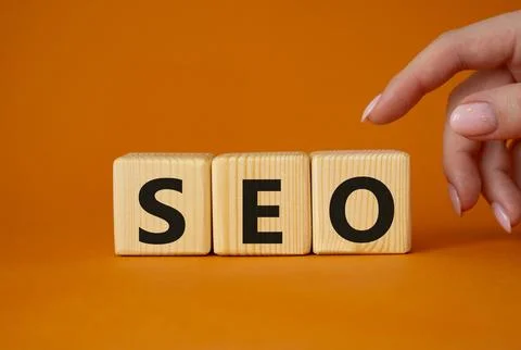 SEO - Search Engine Optimization symbol. Wooden blocks with words SEO. Busi.. 写真素材