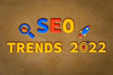 SEO, Search Engine Optimization trends 2022, Ranking traffic website internet Foto stock