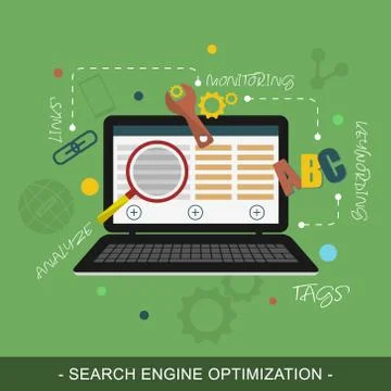 SEO (Search engine optimization) vector concept illustration. Stock Illustration