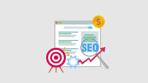 SEO, search engine optimization, website boost SEO ranking Concept, search .. Stock Footage 260033183