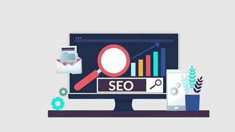 SEO, search engine optimization, website boost SEO ranking Concept, search .. Stock Footage 260033975