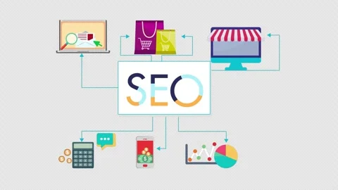 SEO, search engine optimization, website boost SEO ranking Concept, search .. Stock Footage 260034393