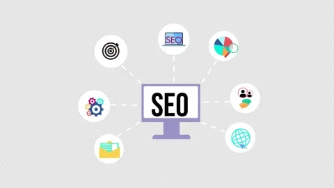 SEO, search engine optimization, website boost SEO ranking Concept, search .. Stock Footage 260034783