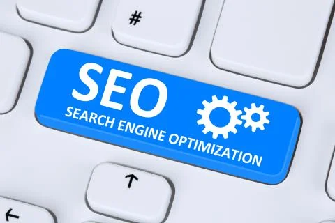 SEO Search Engine Optimization for websites on the internet Stock Illustration