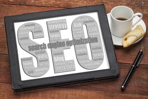  SEO - search engine optimization word cloud SEO - search engine optimizat... Stock Photos