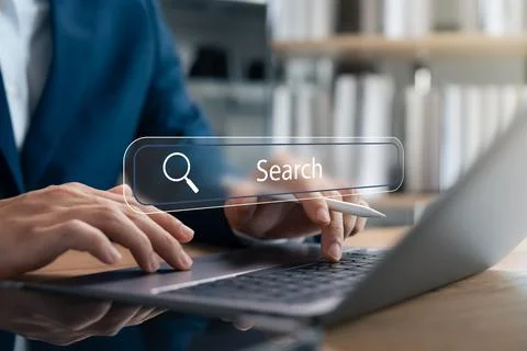 SEO Search Engine Optimization, Young Man Using laptop and tablet To Find Insigh Stock Photos