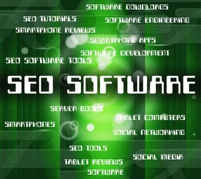 Seo Software Means Freeware Online And Program Stock Illustration