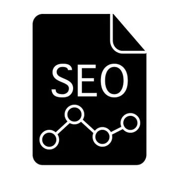 SEO solid icon. Seo and growth chart vector illustration isolated on white. Seo Stock Illustration