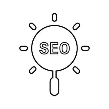 SEO Solution line icon. Stock Illustration