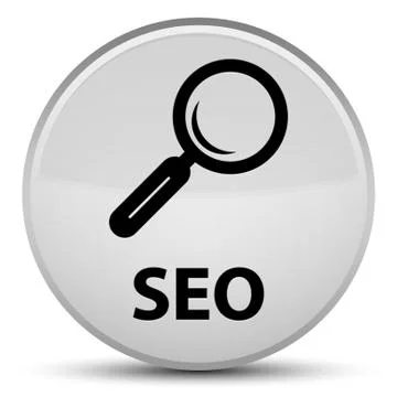 Seo special white round button Stock Illustration