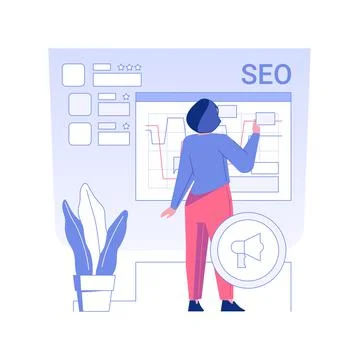 SEO specialist isolated concept vector illustration. Stock-Illustration