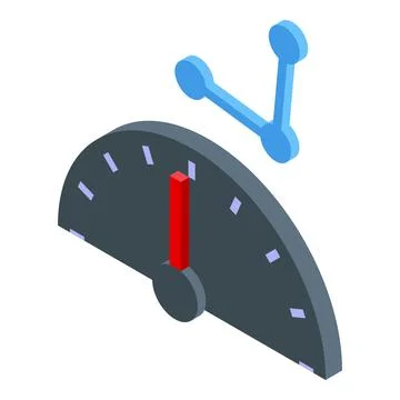 Seo speedometer icon isometric vector. Digital website 스톡 일러스트