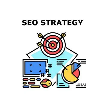 Seo strategy icon vector illustration Stock Illustration