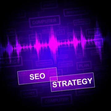 Seo Strategy Means Search Engine And Indexing Stockillustratie