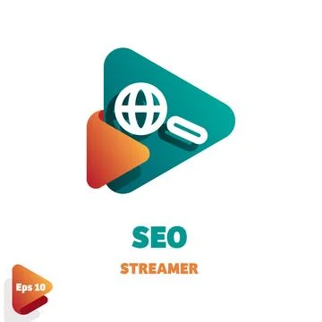 SEO Streamer Logo Stock Illustration