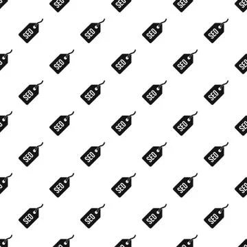 Seo tag pattern, simple style Stockillustratie