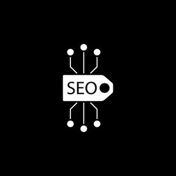 Seo tag solid icon Stock Illustration