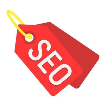 Seo tags flat icon, seo and development, sign Illustrazione stock