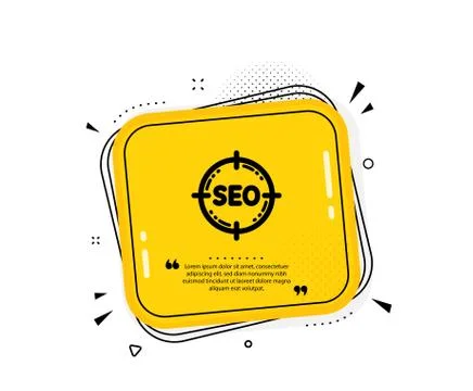 Seo target icon. Search engine optimization sign. Vector Stock Illustration