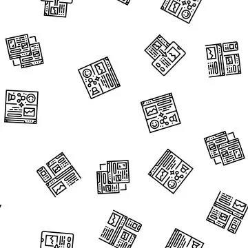 Seo technical audit seamless pattern vector Stock Illustration