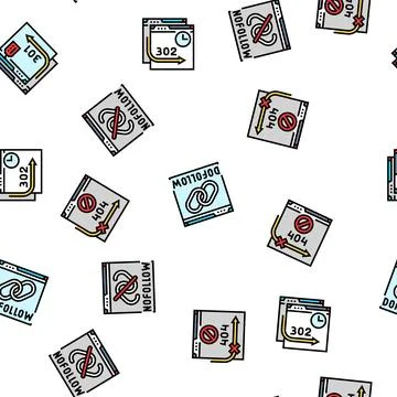 Seo technical audit seamless pattern vector Stock Illustration