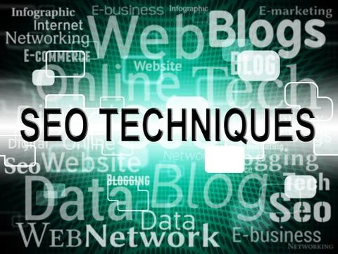  Seo Techniques Showing Search Engines And Website Stock Illustration