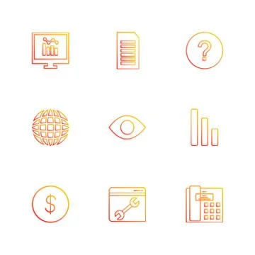 Seo , technology , internet , flags , computer , eps icons set vector Ilustración de archivo