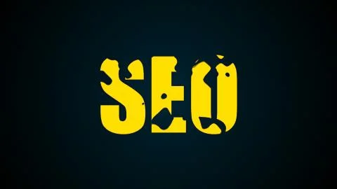 SEO text. Abstract background. Digital 3d rendering. Stock Illustration