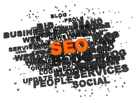 SEO text is a conceptual image Stock Illustration