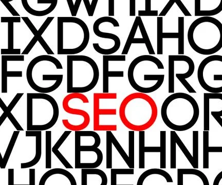 Seo in text Illustrazione stock