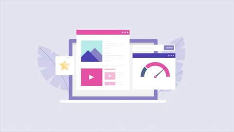 SEO tools analysis website performance conceptual animation Stock Footage 222513490