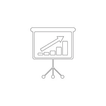 Seo Training, Flip chart. flat vector icon Stock Illustration