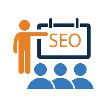 Seo, training, performance icon. Editable vector logo. Stock Illustration