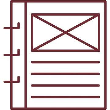 SEO vector web notebook icon isolated on white Stock Illustration