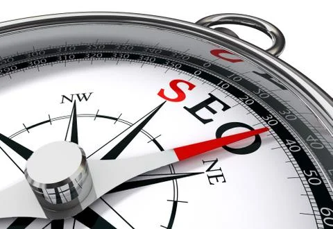 Seo the way indicated by compass Stock Illustration