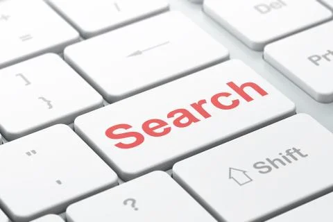 SEO web design concept: Search on computer keyboard background 스톡 일러스트