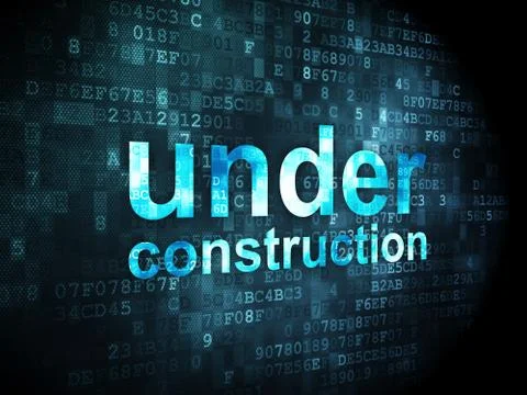 SEO web design concept: Under Construction on digital background Illustrazione stock