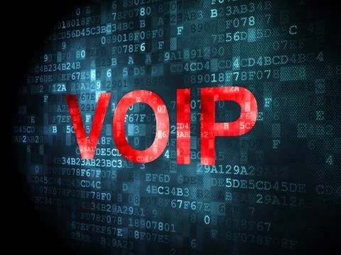 SEO web design concept: VOIP on digital background Ilustración de archivo