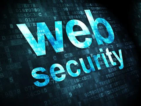 SEO web design concept: Web Security on digital background Ilustración de archivo
