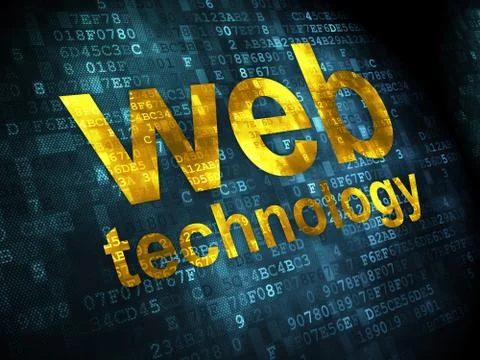 SEO web design concept: Web Technology on digital background Ilustración de archivo