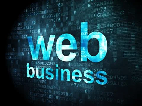 SEO web design concept: Web Business on digital background Ilustración de archivo