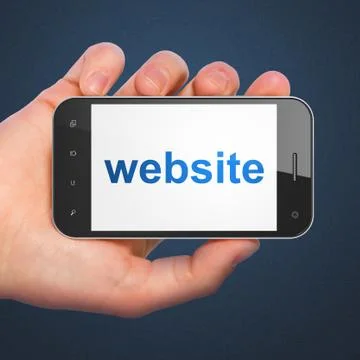 SEO web design concept: Website on smartphone Illustrazione stock