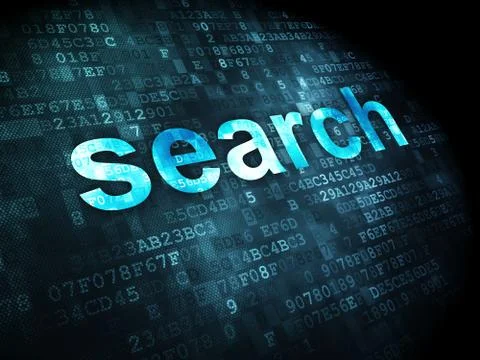 SEO web development concept: Search on digital background イラスト素材